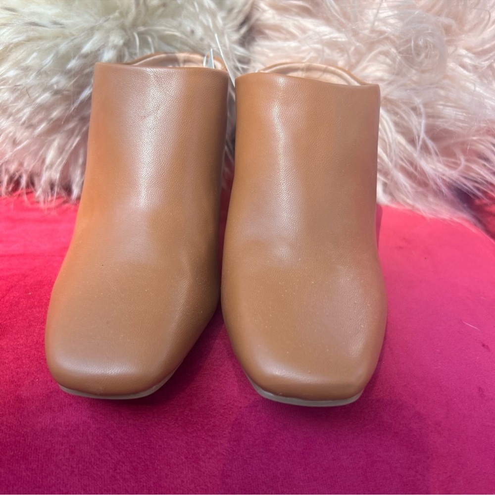 a new day Tan and Snakeskin Block Heel Mules - Picture 3 of 8
